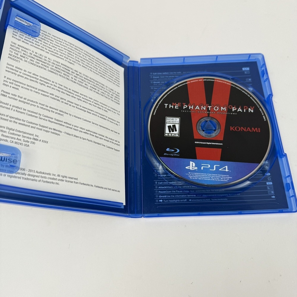 Metal Gear Solid V: The Phantom‎ Pain (Sony PlayStation 4, 2015) Tested Working - Picture 2 of 4